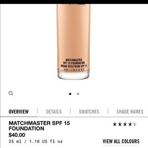 Mac matchmaster spf 15 foundation